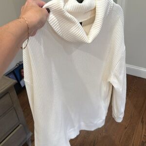 Cozy White Mock  Turtleneck SweaterThermal